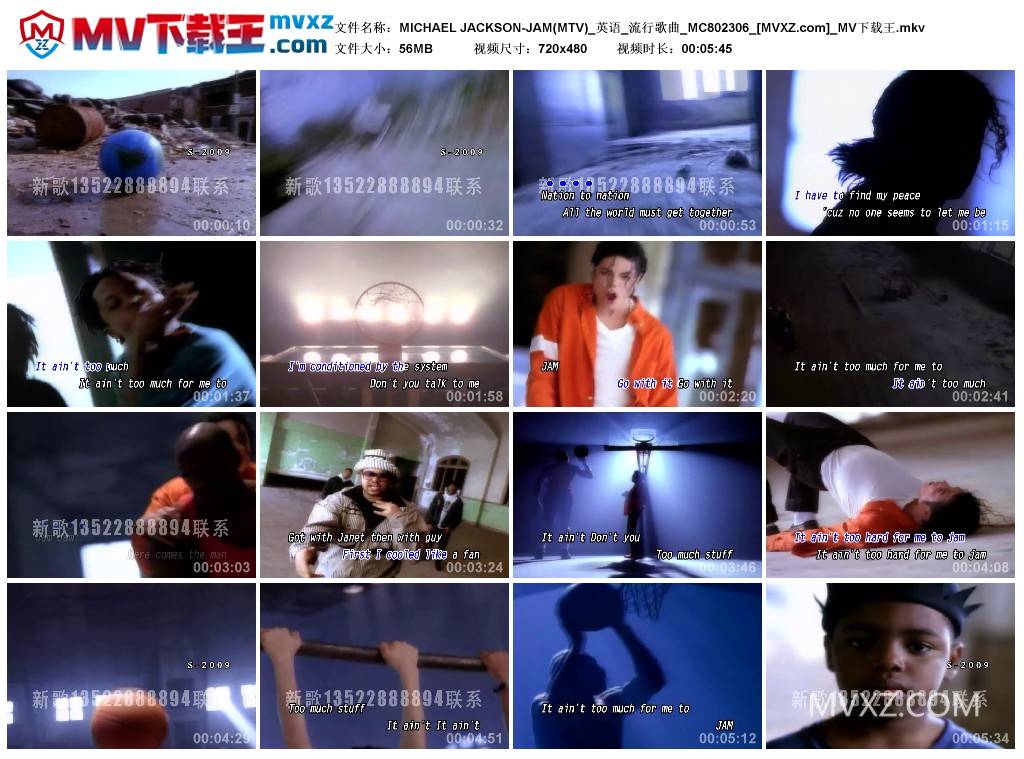 MICHAEL JACKSON-JAM(MTV)_英语_流行歌曲_MC802306